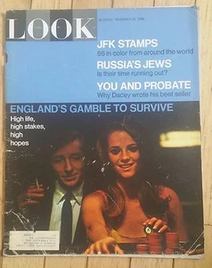 LOOK MAGAZINE NOVEMBER 29 1966 JFK STAMPS RUSSIAN JEWS GAMBLE PROBATE - Picture 1 of 2