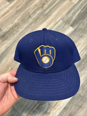De colección 1970’s Roman Pro Milwaukee Brewers MLB Sombrero de Lana Para Hombre 7.5 Banda de Cuero EE. UU. Foto 1 de 4