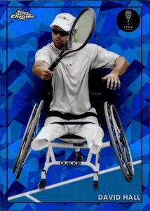 2021 Topps Chrome Sapphire Tennis David Hall Blue Sapphire Parallel Card SP #27