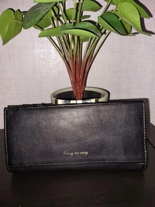 NICA 100% Black PU Leather Purse Wallet Coins & Money Cards Holder - Picture 1 of 7
