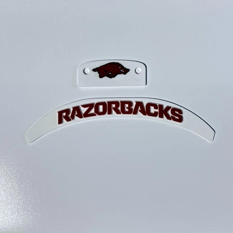 Arkansas Razorbacks Speed White/Crimson Mini Helmet 3D Bumper Set Cover