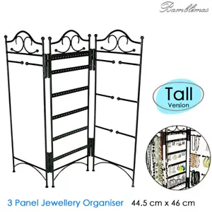 Mango Steam 3-Panel Jewellery Tall Organiser for Earrings Bracelets & Necklace - Picture 1 of 5