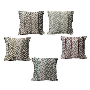 Checks Jacquard Embroidery Cushion Cover 45 x 45cm by Home Innovations - Picture 1 of 7
