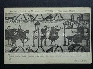 Bayeux Tapestry EDWARD & EMBASSY TO NORMANDY Old French Postcard ND Phot 130 - Picture 1 of 2