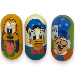 3 Disney Kelloggs Beanz Weebles Wobble - Plutón, Pato Donald, Sombrerero Loco - Imagen 1 de 3