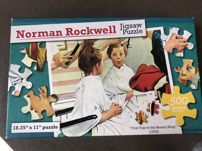 NORMAN ROCKWELL JIGSAW PUZZLE FIRST TRIP TO THE BEAUTY SHOP  (1972) 500 pc   new - Image 1 of 4