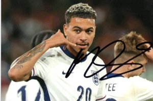 ASTON VILLA & ENGLAND: MORGAN ROGERS SIGNED 6x4 GOAL CELEBRATION PHOTO+COA - Picture 1 of 1