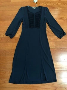 NWT Burberry dress Navy Blue  Gathered Front Size Medium - Picture 1 of 6