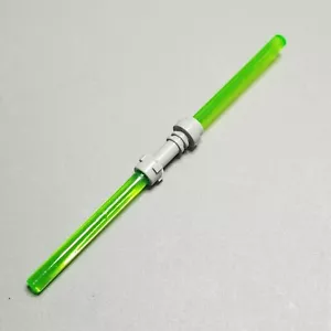 Lego Star Wars - x1 spada laser verde doppia lama grigio trans - nuovo Jedi - Foto 1 di 1