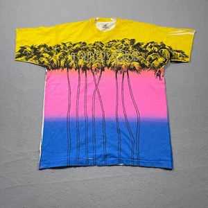 Vintage Shirt Men XL Made in USA Palms Casino Oasis Miami Pastel Dye 80s - Picture 1 of 11