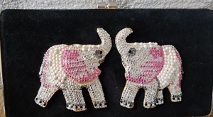 Wildleder Clutch Austrian Made, Ermine of Beverly Hills - Lucky Elephants - Bild 1 von 10