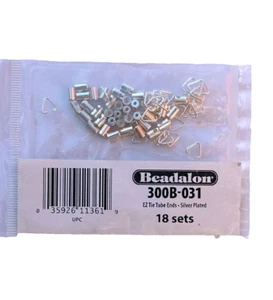 Beadalon Silver Plated EZ-Tie End Tubes 18 Sets - Picture 1 of 2