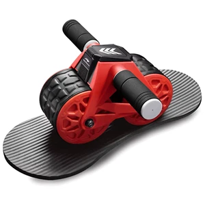 Ab Wheel Roller Automatic Rebound with Knee Pad Mat,Core Muscle Ab Trainer with - Picture 1 of 12