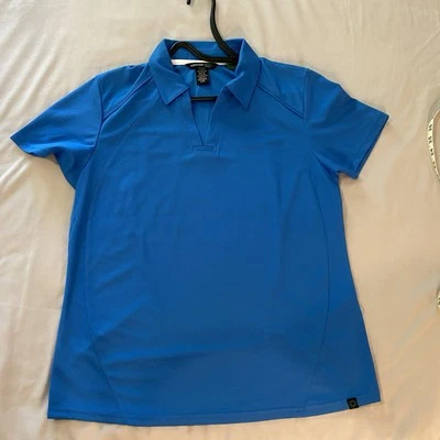 Polo North End Golf Pickleball Mujer Lg Azul Manga Corta Absorbente Tela Eco Foto 1 de 4