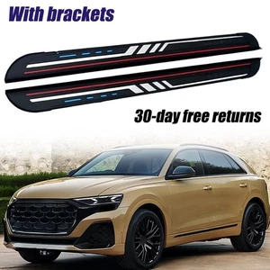 2Pcs Running Boards Nerf Bars Side Steps Fits for Audi Q8 2021-2026 - Picture 1 of 15