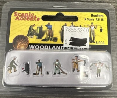 Woodland Scenics N Scale Scenic Accents #A2128 Roofers NIP CC - Image 1 of 2