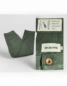 Taylor Stitch Tuff Duck Mens 34x28 Double Knee Canvas Hemp Chore Pant Button Fly - Picture 1 of 8