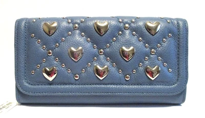 Brighton Large Wallet Crossbody Leather Brave Heart Bay Blue - Image 1 of 4