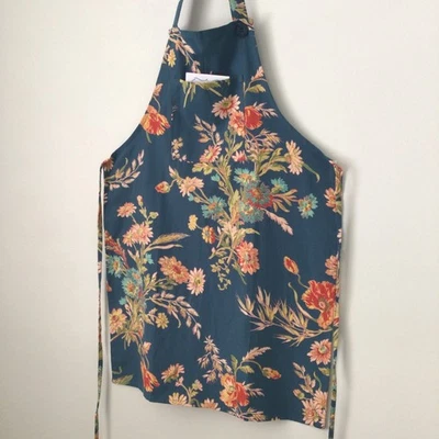 April Cornell Autumn Floral Kitchen Chef Apron 100% Cotton French Country New - Image 1 of 4