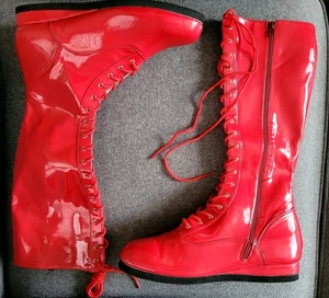 Erwachsene Randy Macho Mann Savage Kostüm Pro Wrestling Stiefel rot M 10-11 WWF WWE  - Bild 1 von 1
