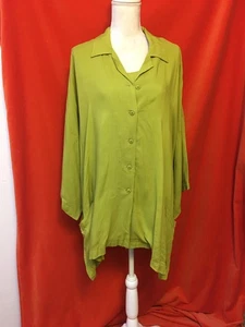 Cygne Design by Dianne B. tunic twin set bright green size large - Picture 1 of 9