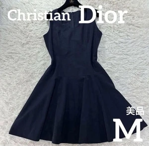 Christian Dior Mademoiselle Wool Dress Size M Navy Vintage Good Condition HN5624 - Picture 1 of 6