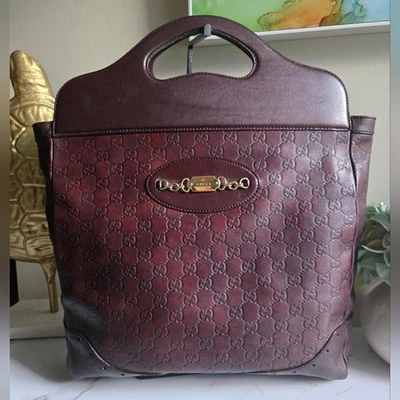 Gucci Punch Horsebit Brown Guccissima H  Leather Top Handle Bag - Image 1 of 4