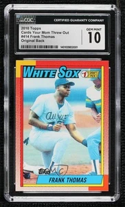 2010 Topps The Cards Your Mom Threw Out Original Back Frank Thomas CGC 10 HOF - Picture 1 of 3