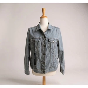 Liverpool Classic Jean Jacket Sz XL NWT Sharkshin Gray Western Stretch Casual - Picture 1 of 14