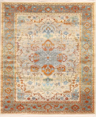 RUGSELECT Vintage Style Floral Distressed Heat-Set Area Rugs Turkish Carpets