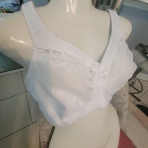 Sujetador Glamorise 44D Blanco Magic Lift Minimizador Figura Completa Copa Suave # 1003 Nuevo sin Etiquetas - Imagen 1 de 7