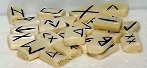 Azure Green RRBON Bone Rune Set - Picture 1 of 1