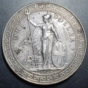 Great Britain Hong Kong 1 One Trade Dollar 1925 Ex Jewelry - Picture 1 of 4