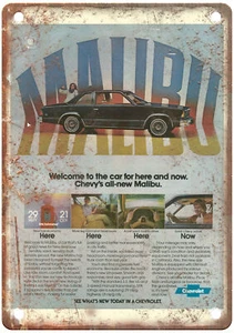 Metal Sign - Chevy Malibu - 1978 Auto Ad - Vintage Look Reproduction A10768 - Picture 1 of 2