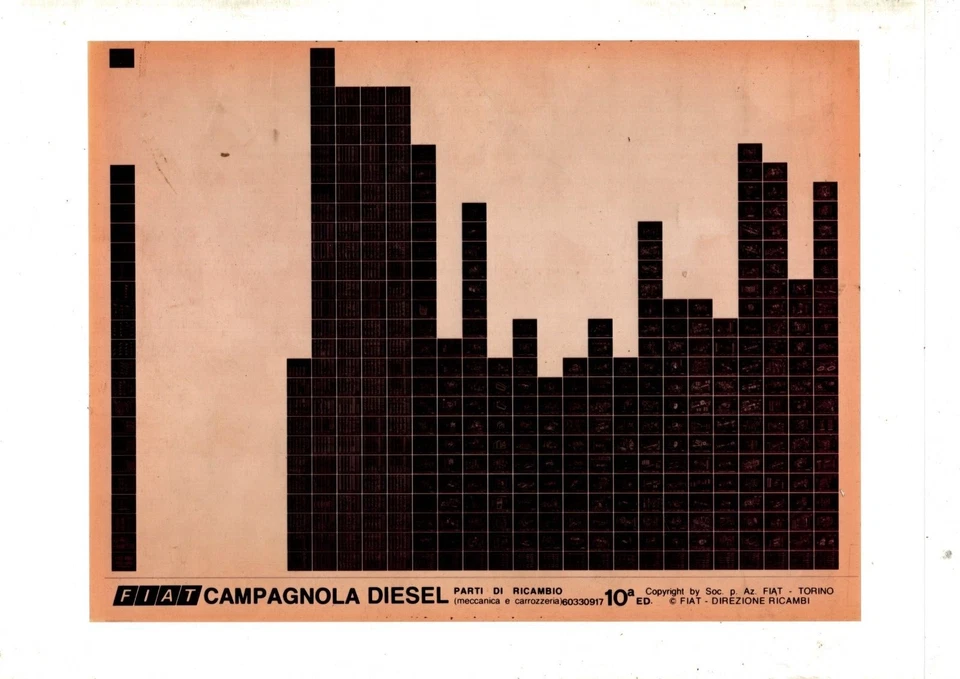 Fiat Campagnola lotto 8 Microfilm microfiche ricambio meccanica carrozzeria - Immagine 1 di 1