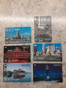 Lot (6) Singapore Telecom Used Phonecards - Picture 1 of 8