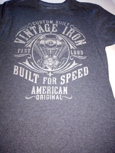 Vintage Iron American Original graphic t-shirt Black Men's Small - Picture 1 of 2