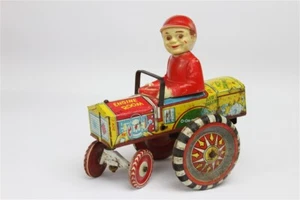 Vintage Marx Dipsy Dan Tin Wind Up Toy Crazy Nodder Car Town & Country Working - Picture 1 of 6