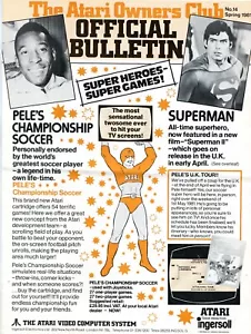 Atari Video Game Owners Club Bulletin Magazine UK #14 Spring 1981 Superman Rare - Picture 1 of 2
