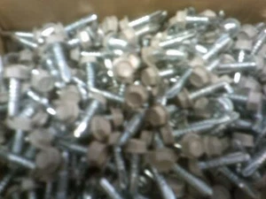 500 PCS. #12 X 3/4 CLAY SELF TAPPING SCREWS HEX WASHER HEAD TAN SHEET METAL TIN  - Imagen 1 de 1