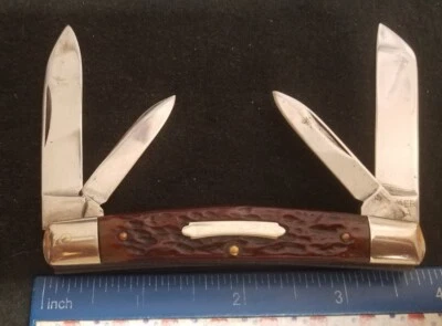 Boker USA 6007 Congress Knife, Jigged Brown Bone Handles  - Image 1 of 4