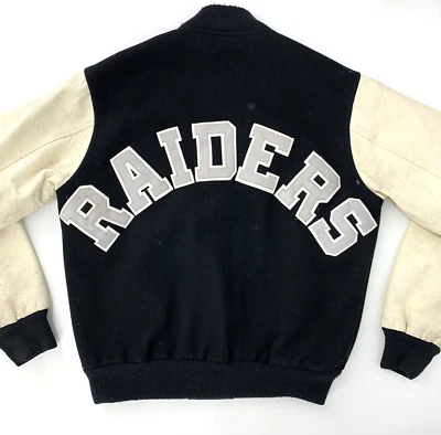 Chaqueta Universitaria de Lana Vintage Chalk Line NFL Los Angeles Raiders AFC M LEER COMO ESTÁ Foto 1 de 4