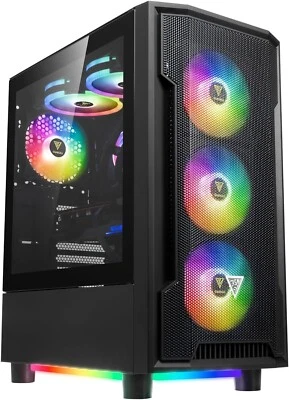 PRC GAMING MYSTIQUE Gaming Desktop PC Ryzen 7, RTX 4060, 16GB DDR4, 1TB, W11H - Image 1 of 2