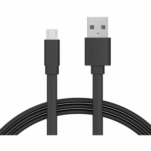 Just Wireless 6' Flat TPU Micro USB to USB-A Cable - Black - Picture 1 of 1