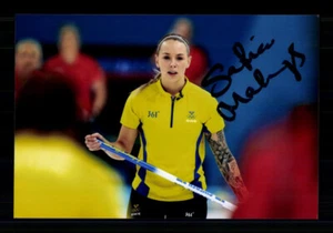 Sofia Mabergs Foto Original Signiert Curling + A 239157 - Bild 1 von 2