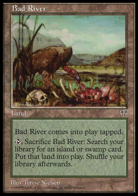 Magic the Gathering MTG Bad River (324) Mirage   LP - Image 1 of 1