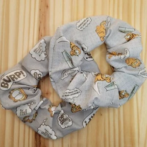 Garfield Scrunchies | Handmade in the USA | Long Lasting Silicone Elastic - Picture 1 of 5