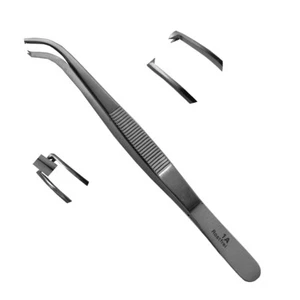 Zecken Pinzetten 1x2 Zähne gebogen 14cm 1,2,3 oder 5 Nr.P30G - Bild 1 von 5
