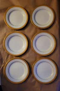 Noritaki Goldridge 6" Bread Dish 5480S w Gold Edging Japan 1960s Vintage - Picture 1 of 6