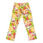 Lilly Pulitzer Pants 0 Multicolor Floral Pockets Split at Hem Flat Front